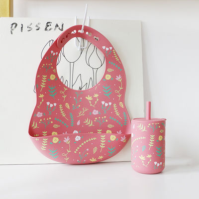 Proteja suas roupas de bebê silicone bebê bib resistente a manchas animal padrão de impressão silicone bib