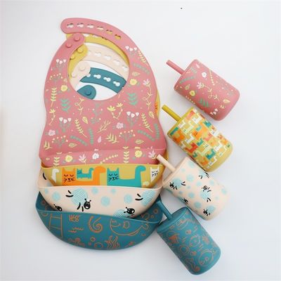 Capacidade 200ml Silicone Sippy Cup com palha de alta durabilidade