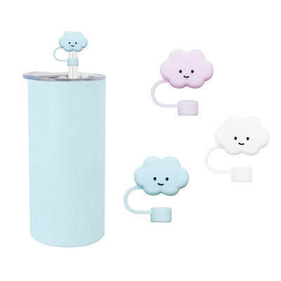 Diferentes flores de silicone palha de palha chapéu de chapéu Toppers Covers para Tumbler Cup