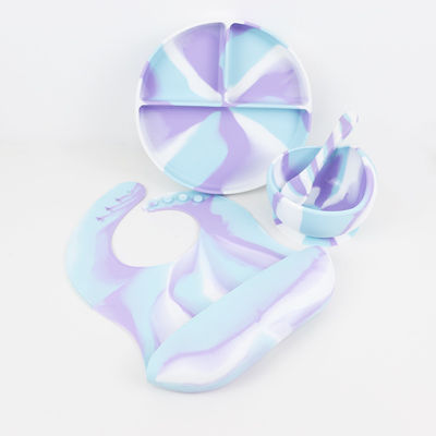 Multi-Color Silicone Servidores de Mesa Conjunto Prato Para Bebê Pequeno Cenoura Conjunto Crianças Conjunto de Alimentos de silicone