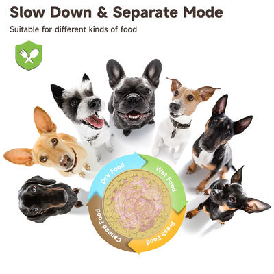 Desenho personalizado de novo labirinto para fora Cães divertidos Ligar comida Puzzle Bowls Silicone BPA livre Pet Slow Feeder Dog Bowl Plate