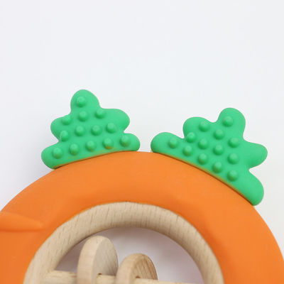 Fábrica de cenouras Bebê Bpa Grátis Grátis Brinquedos de silicone para crianças Bpa Grátis Teether de forma de bebê Tamanho perfeito para mão pequena