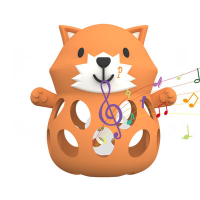 Fábrica de silicone personalizado 3D raposa animal bpa livre alimento de qualidade de silicone brinquedos de dentição de cascavel dentadores de bebê