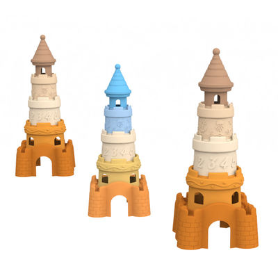 Fábrica BSCI custom silicone empilhamento brinquedos bebê educacional crianças construção torre empilhador brinquedos de silicone