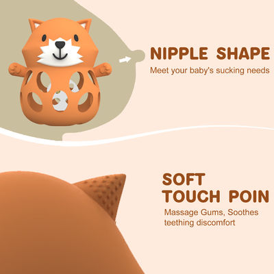 PAISEN Livre de BPA Animais Bebê Dentes Brinquedos Alimentos Grade de silicone Dentes Luvas Anti-caída Pulso Dentes de mão Brinquedos de mastigar