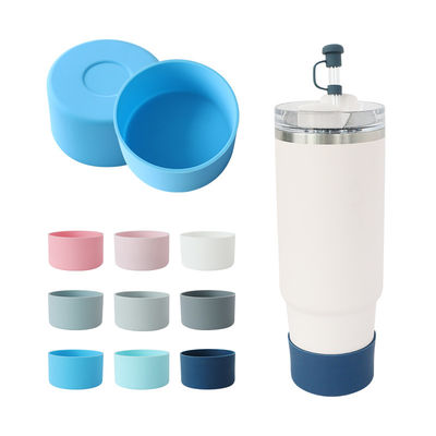 Botelha de silicone carrinho de amortecedor para quencher 40 oz 7.5cm Tumbler Boot Stanley Cup garrafas de silicone fundo de tampa