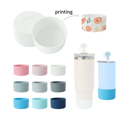 Garrafas de silicone Botões de água Botas para Owala 7.5cm 40oz Manga protetora antiderrapante Bottom Manga tampa de taça Acessórios