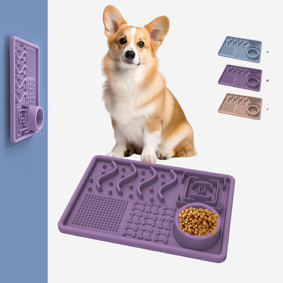 Tapete Alimentador Lento para Pets em Silicone Livre de BPA e Sem Odor – Prato Antiaderente para Cães