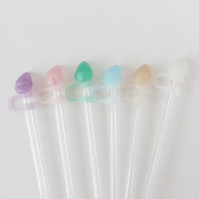 NOVA Chegada coração diamante desenhos de brilho Cobertura de palha Topper 3D 10mm Toppers de palha Chapéus para tumblers copos copos