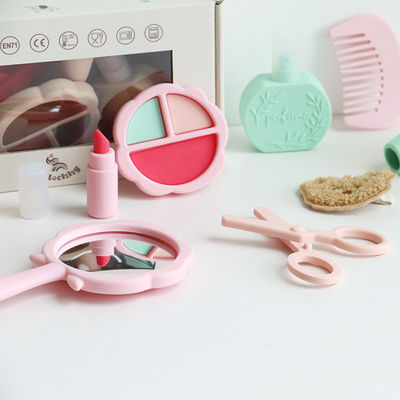 2024 recém-chegados brinquedos de silicone de maquiagem livre de BPA silicone crianças garotas ferramentas de brinquedos com kit