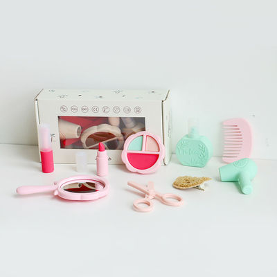 2024 recém-chegados brinquedos de silicone de maquiagem livre de BPA silicone crianças garotas ferramentas de brinquedos com kit