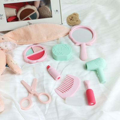 2024 recém-chegados brinquedos de silicone de maquiagem livre de BPA silicone crianças garotas ferramentas de brinquedos com kit