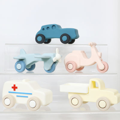 Brinquedos de Carro e Avião Montessori de Silicone Macio – Brinquedos de Desenvolvimento Não Tóxicos para Bebês