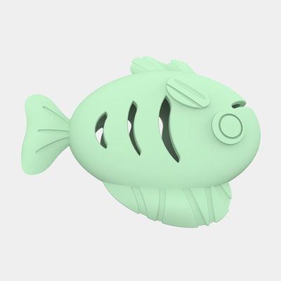 Venda a retalho de silicone de qualidade alimentar Brinquedos em forma de bola de peixe Brinquedos para animais de estimação Brinquedos interativos Dentes de bola Limpeza brinquedos e acessórios para animais de estimação