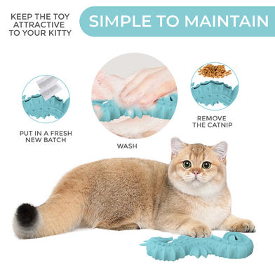 Brinquedo de Silicone Livre de BPA em Forma de Cavalo-Marinho para Pets – Comedouro Lento e Mordedor para Dentes de Cães e Gatos