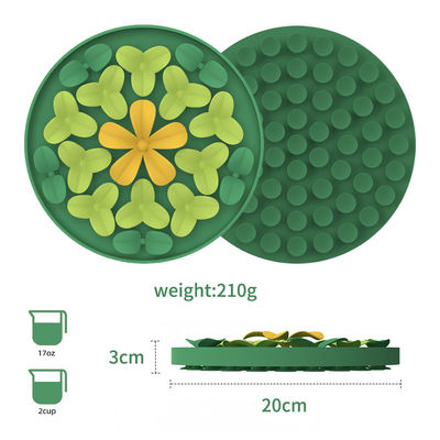 Produtos personalizados de silicone para animais de estimação Flores bonitas Padron silicone Pet Dog Food Feeding Mat Silicone Slow Feeder Licking Pad Dog food mat