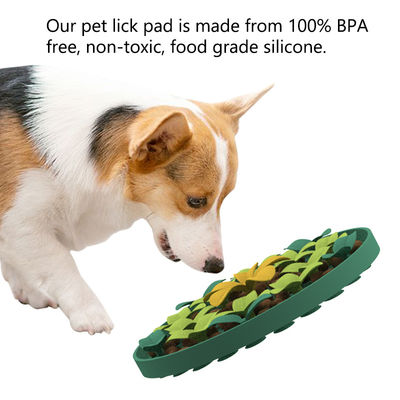 Produtos personalizados de silicone para animais de estimação Flores bonitas Padron silicone Pet Dog Food Feeding Mat Silicone Slow Feeder Licking Pad Dog food mat