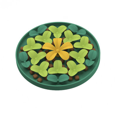 Produtos personalizados de silicone para animais de estimação Flores bonitas Padron silicone Pet Dog Food Feeding Mat Silicone Slow Feeder Licking Pad Dog food mat