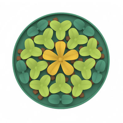 Produtos personalizados de silicone para animais de estimação Flores bonitas Padron silicone Pet Dog Food Feeding Mat Silicone Slow Feeder Licking Pad Dog food mat