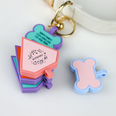 PAISEN Etiquetas personalizadas personalizadas para cães Código QR gravado em 3D Cães Colarinho de gato Etiqueta de silicone para animais
