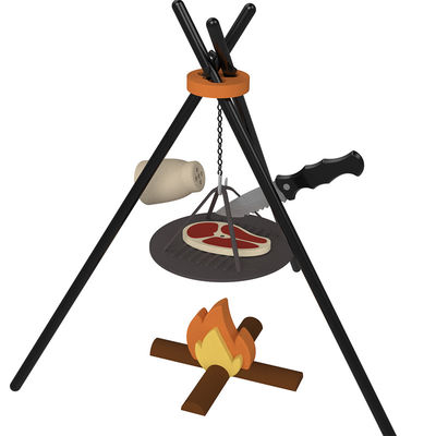 Logotipo personalizado 19 PC Silicone Fingir Grill Grill Cozinha brinquedo Mini Chef Grill Role Playing Set Jovens Jogos de cozinha presente