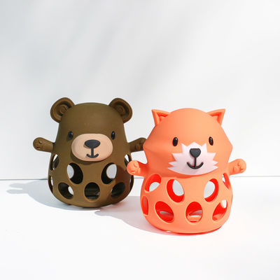 PAISEN Luva de dentição de urso Unisex Personalizado Livre de BPA Regalos para recém-nascidos Bonitos brinquedos de dentição em silicone em forma de animal Dentes de bebê macios