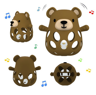 PAISEN Luva de dentição de urso Unisex Personalizado Livre de BPA Regalos para recém-nascidos Bonitos brinquedos de dentição em silicone em forma de animal Dentes de bebê macios