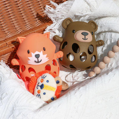 PAISEN Luva de dentição de urso Unisex Personalizado Livre de BPA Regalos para recém-nascidos Bonitos brinquedos de dentição em silicone em forma de animal Dentes de bebê macios