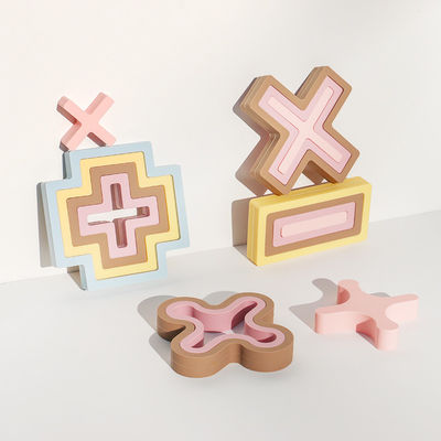 NOVO 100% de silicone suave brinquedos multifuncionais de bebê adição subtração multiplicação e divisão símbolos conjuntos de quebra-cabeça de silicone