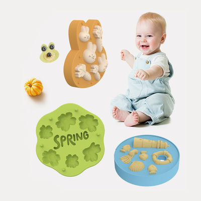 Tela de alimentação de frutas de silicone para bebês Container de cubos de gelo Tela de fabricação para bebê caseiro Alimentos para bebês Leite materno Dentes Molde de gelatina