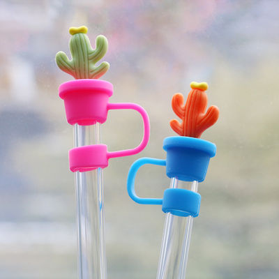 Cactus tampões de palha protetor tampões de palha para Stanley 40 Oz Tumbler com alça tampões de palha à prova de poeira para garrafa de água