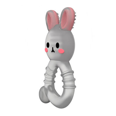 2025 fábrica coelhinho design bonito transparente sensorial sorvete congelado silicone bebê de água cheia de dente