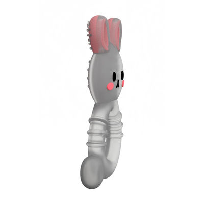 2025 fábrica coelhinho design bonito transparente sensorial sorvete congelado silicone bebê de água cheia de dente
