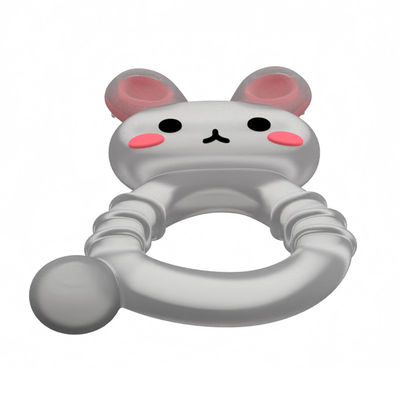 2025 fábrica coelhinho design bonito transparente sensorial sorvete congelado silicone bebê de água cheia de dente