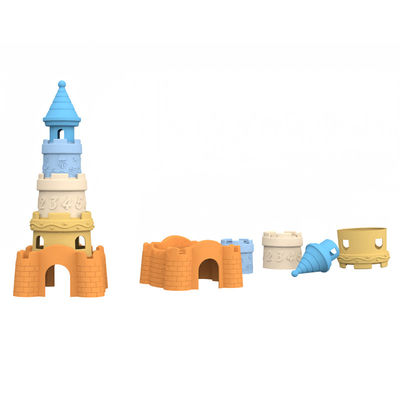 Produtor de silicone personalizado design de moldes privados e atacado disponível design de silicone castelo torre de bloqueio brinquedos