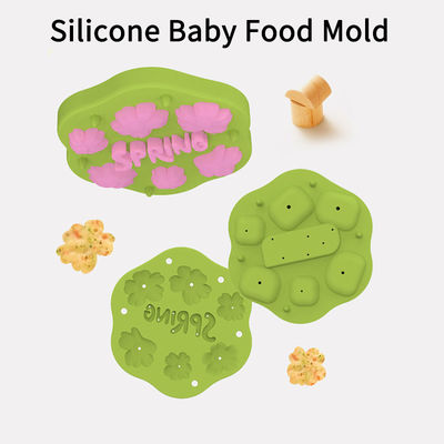 PAISEN Flor de Primavera de silicone Fruta de bebê Alimentos Alimentadores Leite materno Popsicle Moldes para Dentamento Relief frigorífico bandeja com tampa