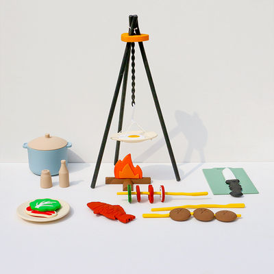 Grill Grill Kitchen Toy Set com Fingir Fumo Acessórios de cozinha Jogar Jogo de comida para Fingir Jogar Cozinhar para crianças