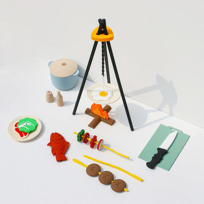Grill Grill Kitchen Toy Set com Fingir Fumo Acessórios de cozinha Jogar Jogo de comida para Fingir Jogar Cozinhar para crianças