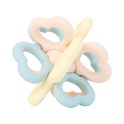 2025 New Custom Silicone Ring Soft 3D Kids Baby Rattle Toy BPA-Free Food Grade Teething Toys Tremendo Dentes de Brinquedo Macios