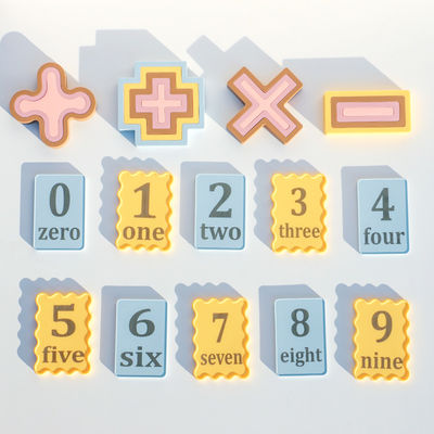 Unisexo não tóxico de silicone pré-escolar Blocos de construção educacionais Digital Computational Toy Set para aprendizagem de adição e subtração