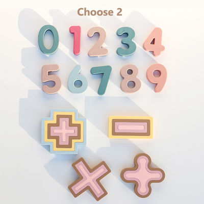 Unisexo não tóxico de silicone pré-escolar Blocos de construção educacionais Digital Computational Toy Set para aprendizagem de adição e subtração