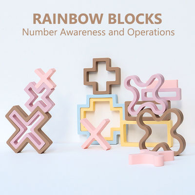 Unisexo não tóxico de silicone pré-escolar Blocos de construção educacionais Digital Computational Toy Set para aprendizagem de adição e subtração