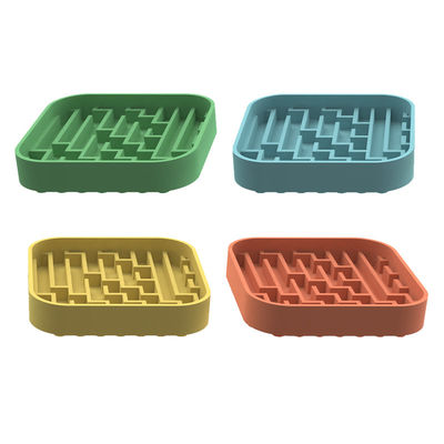 Fabricante Custom Pet Silicone Lick Mat Pet Dog Cat Slow Feeder Dowl Mat Dog Food Collapsible Bowl Slow Feeder Dowl