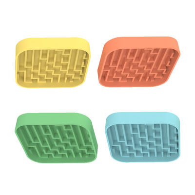 Fabricante Custom Pet Silicone Lick Mat Pet Dog Cat Slow Feeder Dowl Mat Dog Food Collapsible Bowl Slow Feeder Dowl