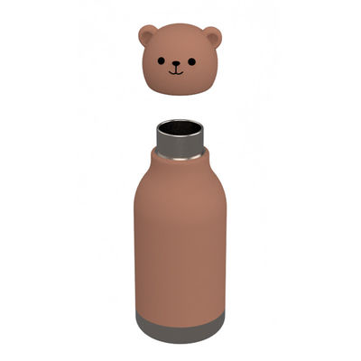 Bear Design Original Custom Grade Alimentar Silicone 304 aço inoxidável Crianças de volta à escola aniversário Copo de água Copo de treino