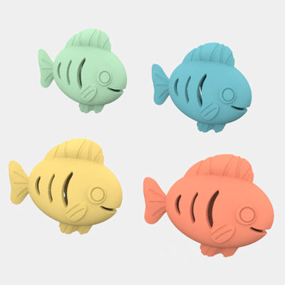 Gráfico de produtos alimentares de qualidade BPA grátis de silicone para cães de estimação de treinamento de peixe brinquedos de forma de lanche vazamento lento de silicone alimentador de peixe brinquedos