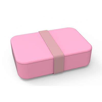 Customize logotipo portátil de silicone rectangular recipiente de alimentos caixa Bento com tampa 3 rede