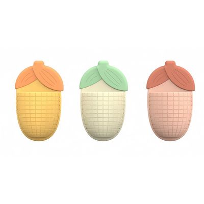 Carinhosos recipientes de pasta de dentes para copos de sucção em forma de milho