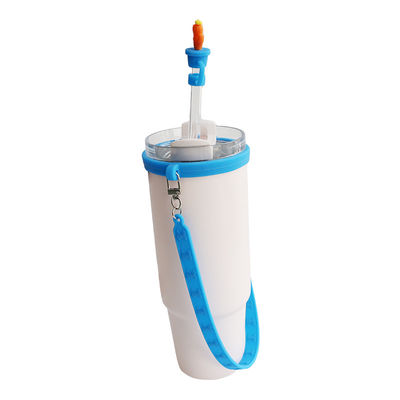 30oz 40oz Tumbler com alça Anti-gravagem Manga de Taça de Silicona e Anti-derrapante garrafa de água alça Faixa