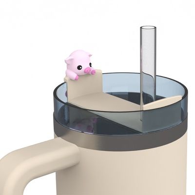 Acessórios para bares Cartoon Panda Coelho Coelho Design de Porco BPA Graduação em Silicone Aceesoreis para Bottle Tumblers